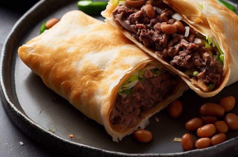 El Monterey® Beef and Bean Frozen Chimichangas Family Size in Air Fryer