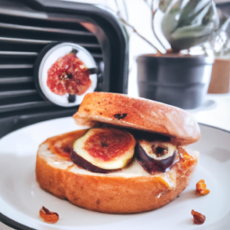 Air Fried Cheddar and Fig Jam Sandwich