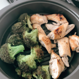 Air Fried Chicken and Broccoli