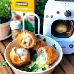 Air Fryer Mozzerella-Stuffed Turkey Meatballs