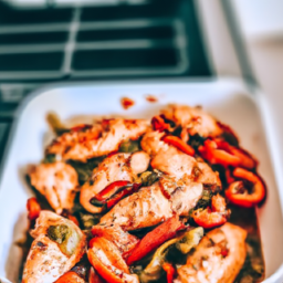 Air Fryer Spanish Chicken and Peppers