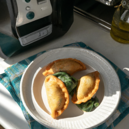 Air Fried Spinach and Cheese Breakfast Pockets