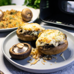 Air Fried Stuffed Portobello Mushrooms
