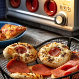Air Fried Bagel Bites Pizza Snacks Cheese & Pepperoni