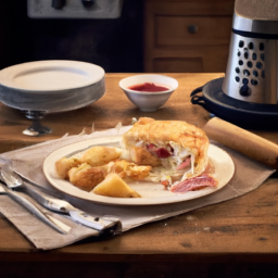 Air Fryer Banquet Cheesy Ham & Potato Deep Dish Pot Pie