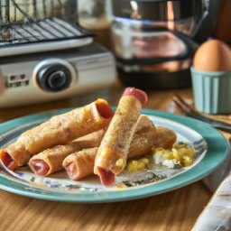 Air Fryer El Monterey Egg Bacon and Cheese Breakfast Taquitos