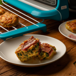 Air Fryer Frozen Bacon and Spinach Breakfast Frittatas