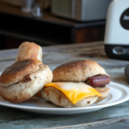 Air Fryer Jimmy Dean Delights Egg Whites Turkey Sausage & Cheese Ciabatta Sandwiches