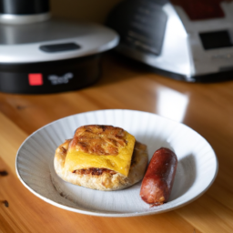 Air Fried Kroger Sausage Egg and Cheese Biscuit