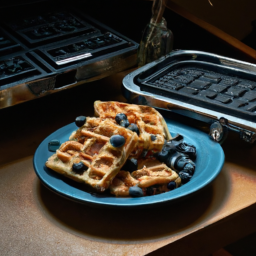 Air Fryer Organic Blueberry Frozen Waffles